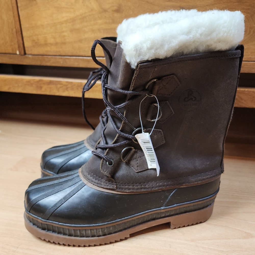 NWT Proline Steel Shank Brown Leather Boots Mens Size 10 Removable Wool Liner